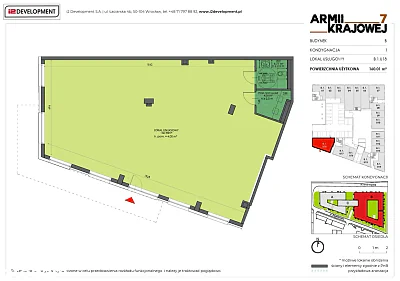 Lokal usługowy 160,01 m² na parterze, Wrocław Huby, al. Armii Krajowej - miniatura 2