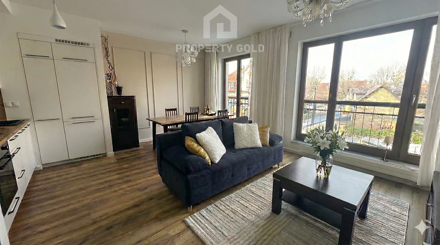 Apartament 52 m² nad Motławą z widokiem na Żuraw – Śródmieście, Gdańsk - zdjęcie 1
