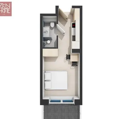 Apartament 2-pokojowy 28 m², Siennicka, Gdańsk – media w cenie - miniatura 3