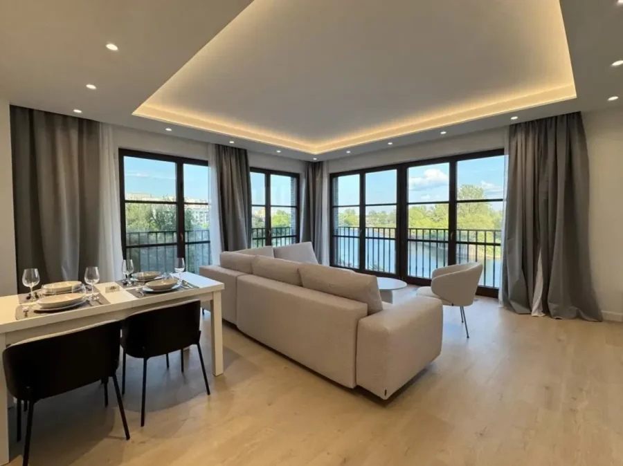 Apartament 100 m², 3 pokoje, Port Praski, Sierakowskiego 1, widok na rzekę - zdjęcie 1