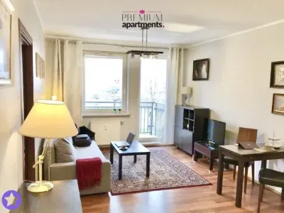 2-pokojowy apartament 40 m² z balkonem i widokiem na rzekę, Lastadia, Gdańsk - miniatura 1