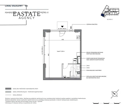 Lokal usługowo-handlowy 58,08 m² z witrynami – Gdynia Dąbrowa - miniatura 2