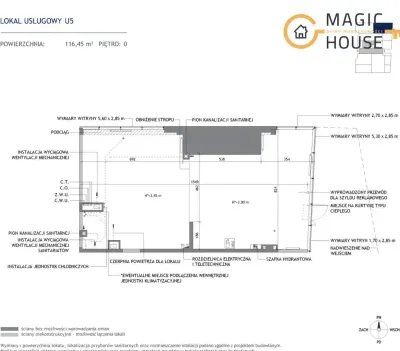 Lokal usługowy 116 m² na wynajem – Gdańsk, Hallera, duże witryny - miniatura 1