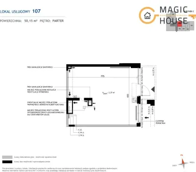Nowy lokal usługowy 50 m² na wynajem – Gdańsk, al. Pawła Adamowicza - miniatura 1