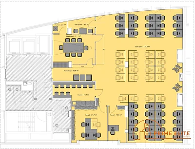 Wykończone biuro 293 m² do wynajęcia – Mokotów, ul. Bukowińska - miniatura 1
