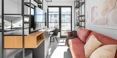 Studio 25 m2 w Doki Living, Gdańsk – balkon i miejsce postojowe - miniatura 3