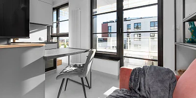 Studio 25 m2 w Doki Living, Gdańsk – balkon i miejsce postojowe - miniatura 8