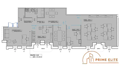 Umeblowane biuro 160 m² na Woli przy ul. Żelaznej - miniatura 5
