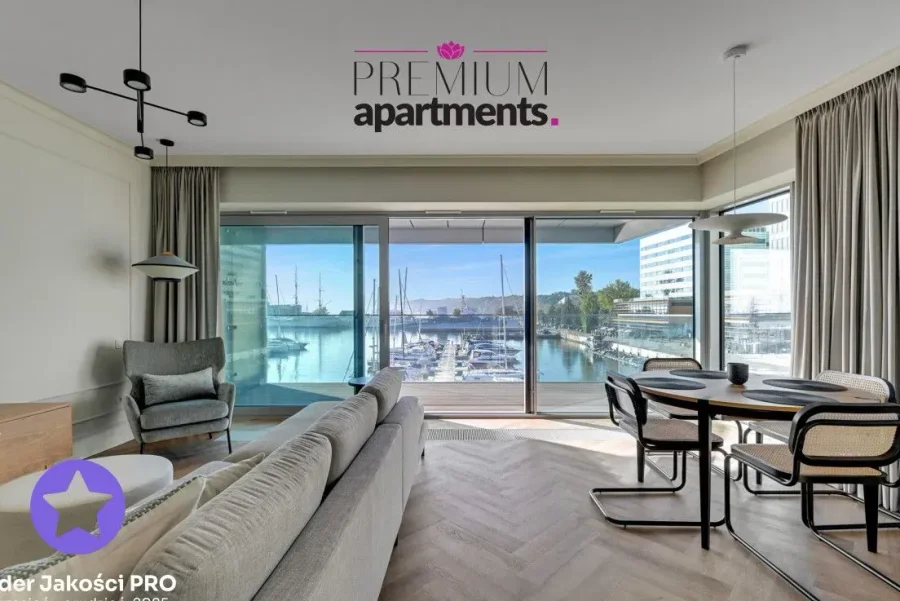 Apartament 87 m² Yacht Park Gdynia, widok na marinę, taras, hala - zdjęcie 1
